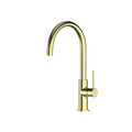 Greens Maci Gooseneck Sink Mixer - Brushed Brass