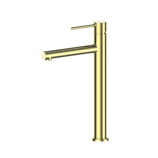 Greens Mika Tower Basin Mixer - Brushed Brass
