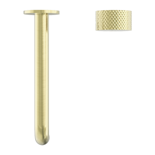 Nero Opal Progressive Wall Basin Mixer Set, 185mm Spout - Brushed Gold / NR252007a185BG