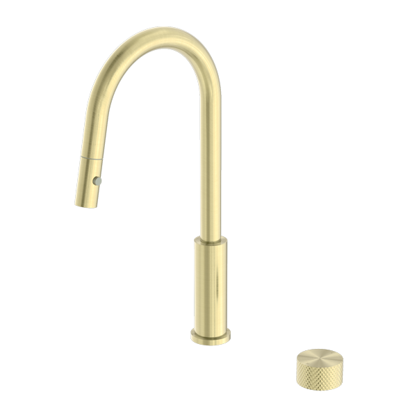 Nero Opal Progressive Pullout Kitchen Mixer Set - Brushed Gold / NR252008BG