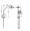 Nero Fresh Short Combination 250mm Overhead Shower Set - Brushed Nickel