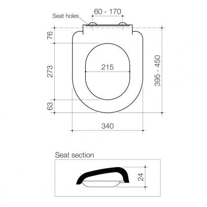 Caroma Xena Soft Close Toilet Seat