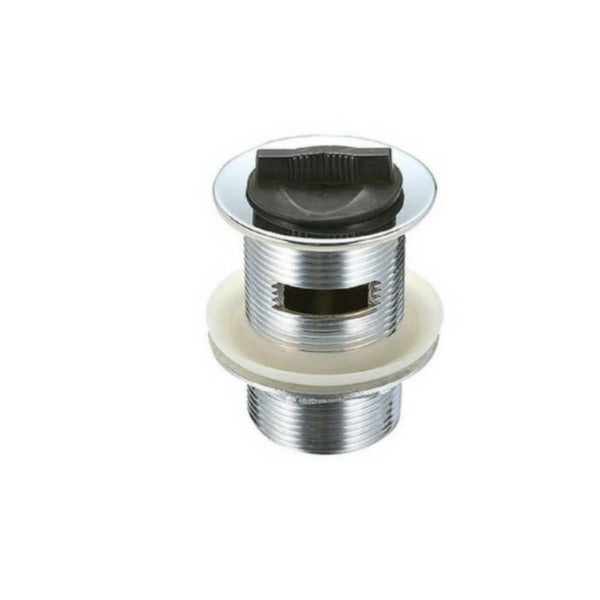 32mm Basin Plug & Waste with Overflow Chrome, Rubber Plug