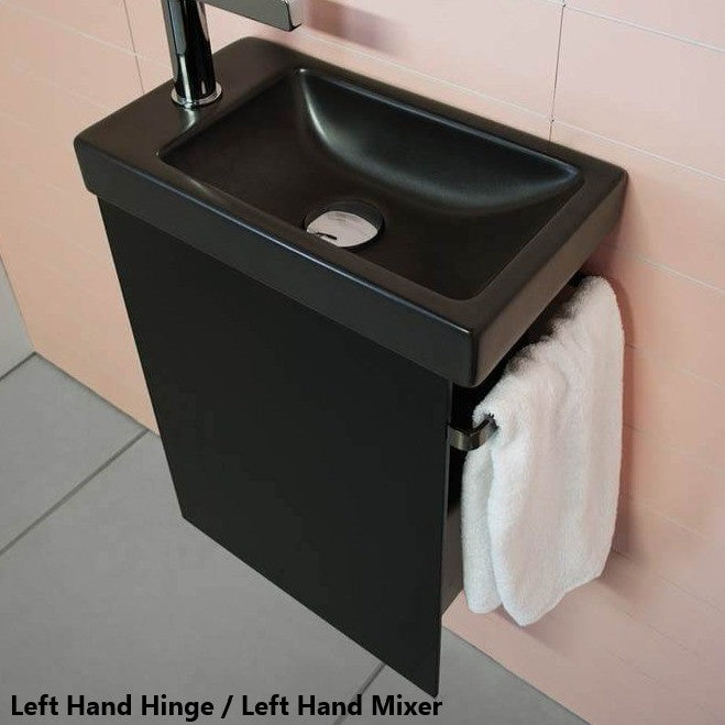 Seek 400mm Wall Hung Vanity - Black Basin