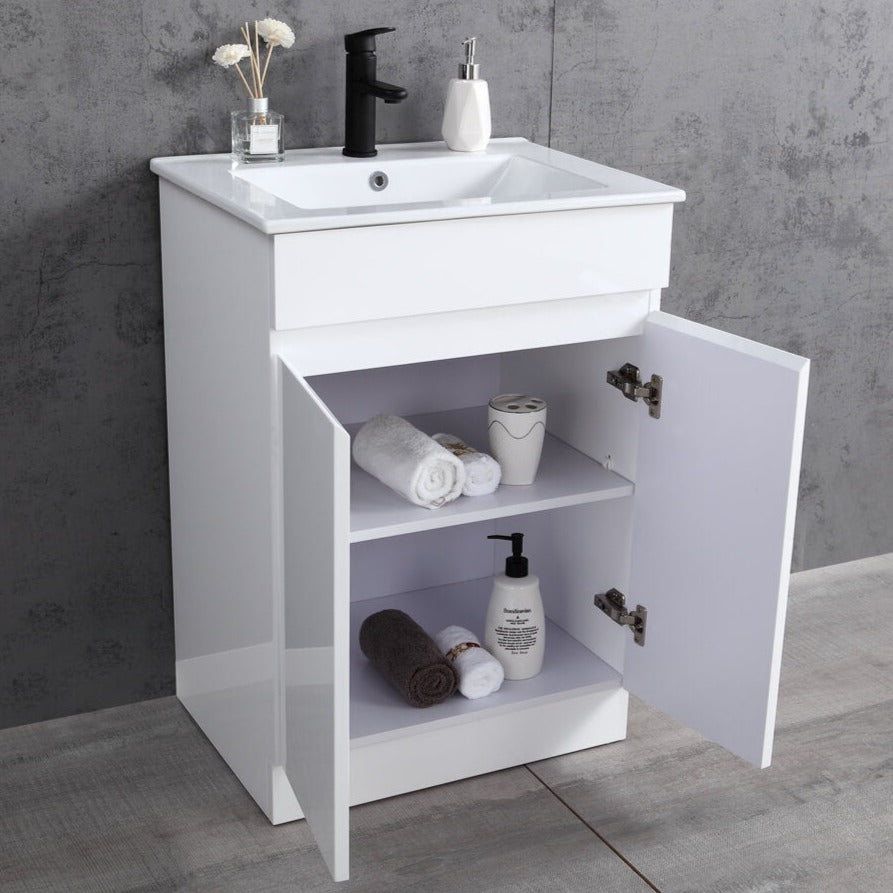 Thebe 600mm Vanity -Doors Open