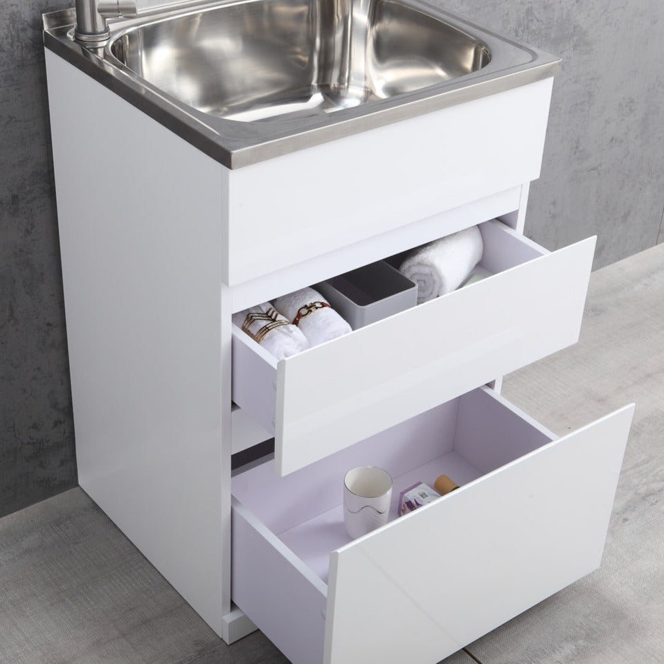 Hando Deluxe 45lt Trough & PVC Cabinet with Two Drawers