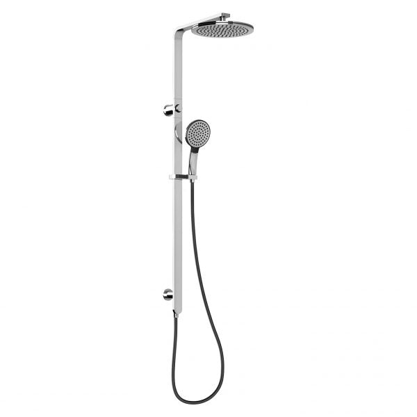 Phoenix NX Quil Twin Shower  - Chrome/Black  *OVERSTOCK