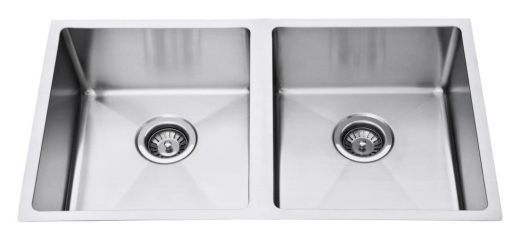 Roma Square Undermount Double Bowl Sink 875mm