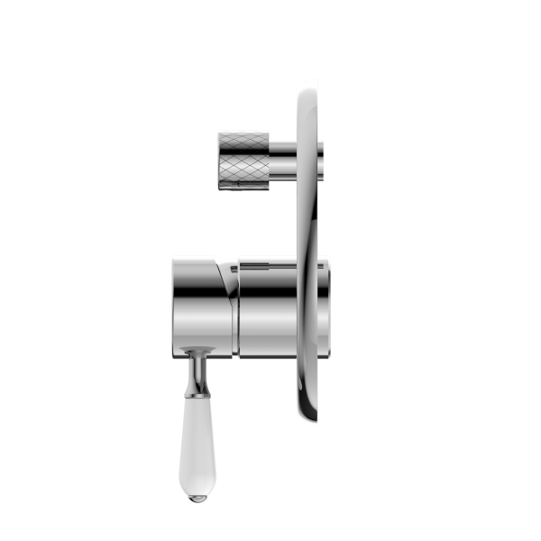 Nero York Shower Mixer with Divertor - Chrome (Handle Options)