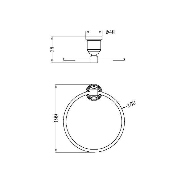 Nero York Towel Ring - Chrome / NR6980CH