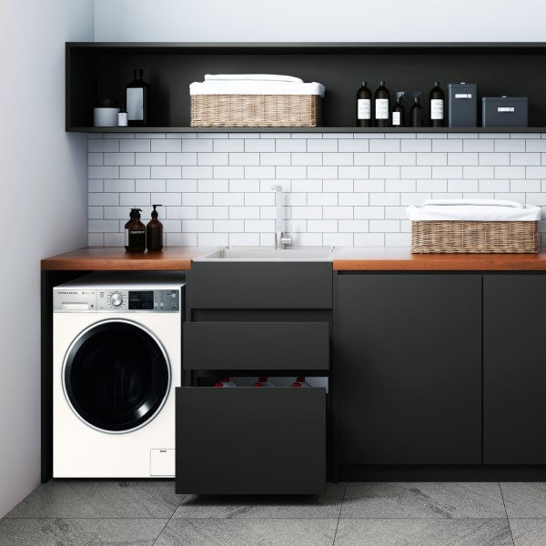 Everhard Excellence 45L Matte Black Drawer System Laundry Unit