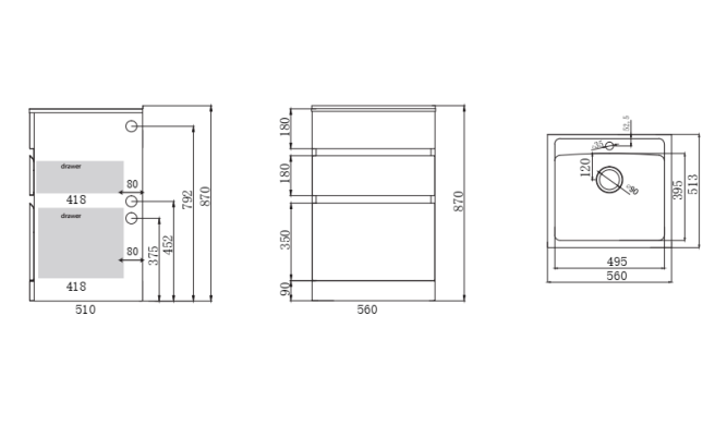 Everhard Nugleam 45L Drawer System Laundry Unit