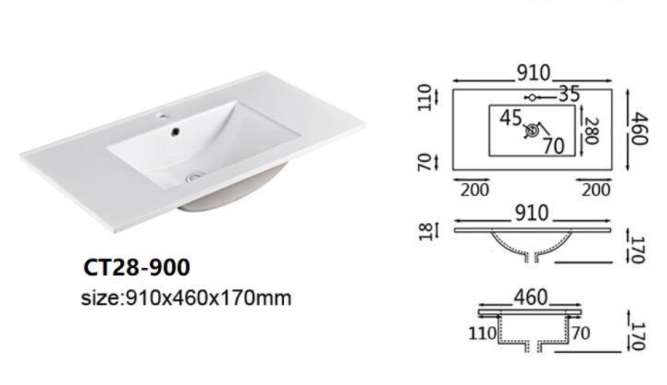 Aulic Leona Floorstanding 900mm Vanity Unit