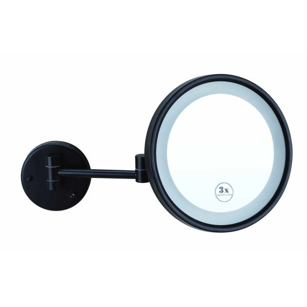 Thermogroup 3x Magnifying Mirror with Light L252CSMCB - Matte Black
