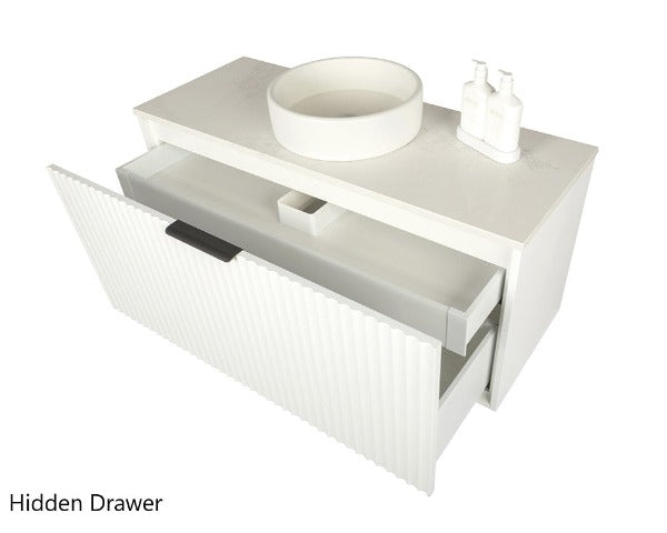 FABF Alia 1200mm Matte White Vanity Unit, Add Top + Basin