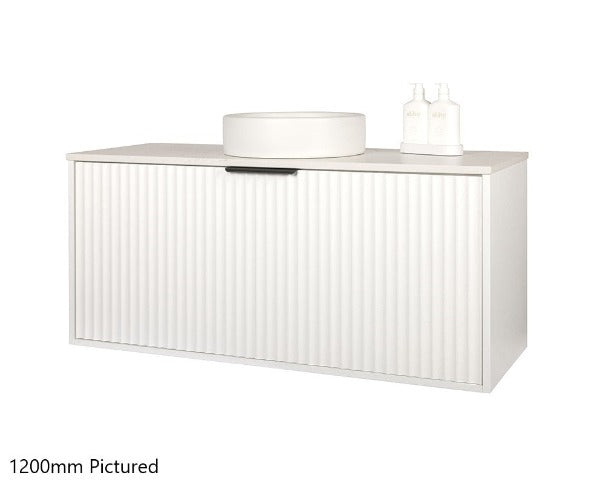 FABF Alia 1200mm Matte White Vanity Unit, Add Top + Basin