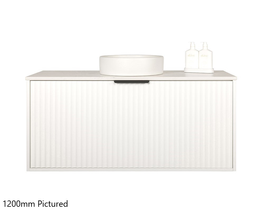 FABF Alia 600mm Matte White Vanity Unit, Add Top + Basin