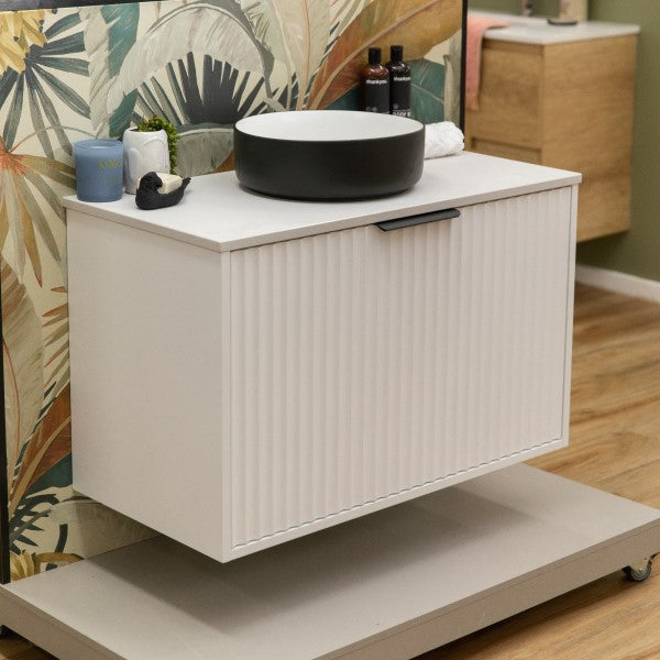 FABF Alia 900mm Matte White Vanity Unit with Caesarstone or Timber Top // Add Basin
