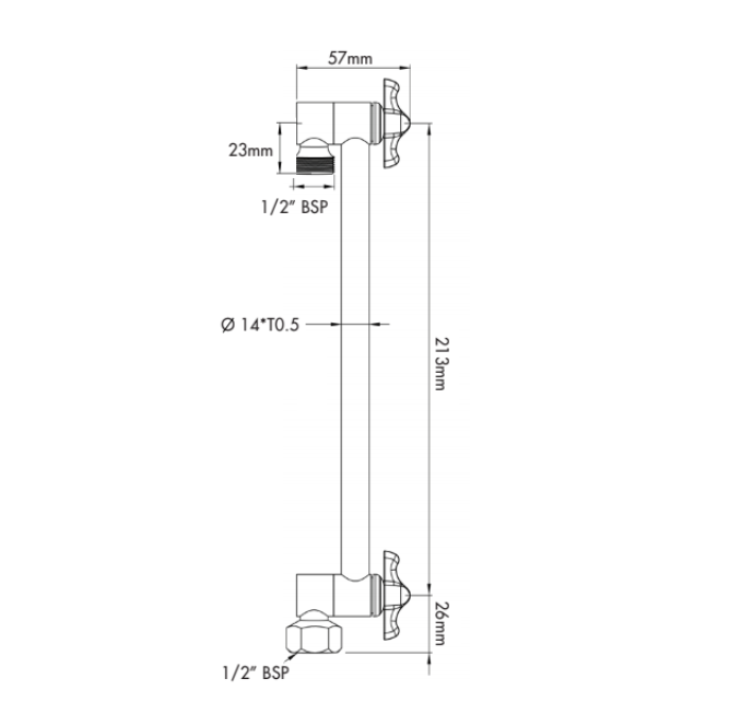 Bakara Rectangular Shower on All Directional Arm - Matte Black