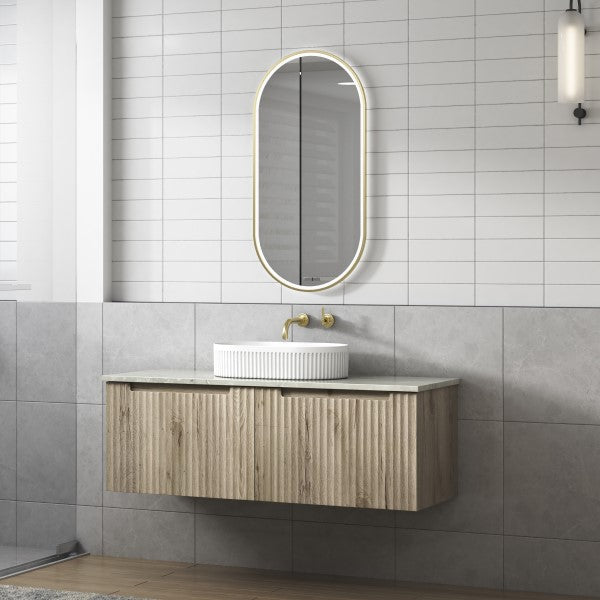 Aulic Cadel Pill Basin with V Groove 500mm x 320mm - White Gloss