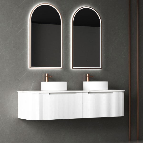 Aulic Petra 1500mm Vanity Unit with Flat Stone Top (add basins)
