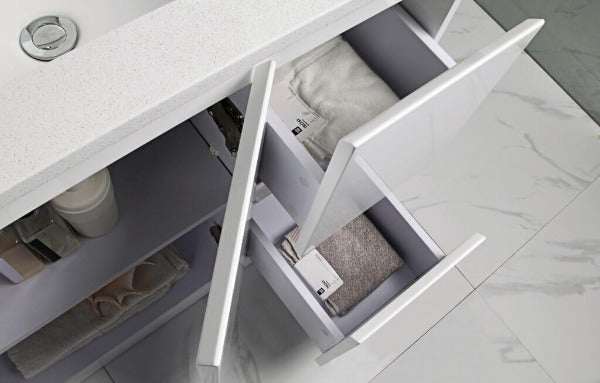 Aulic Alice Floorstanding 1200mm Vanity Unit, Stone Top & Undercounter Basin