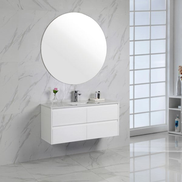 Aulic Leona Wall Hung 1200mm Vanity Unit, Ceramic Top