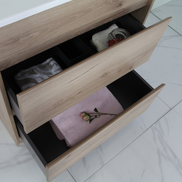 Aulic Max 750mm Floorstanding Vanity Unit, Ceramic or Stone Top