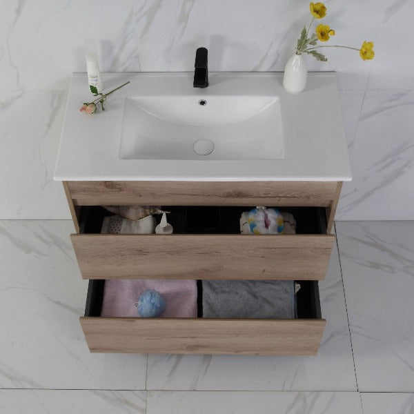 Aulic Max 900mm Floorstanding Vanity Unit, Ceramic or Stone Top