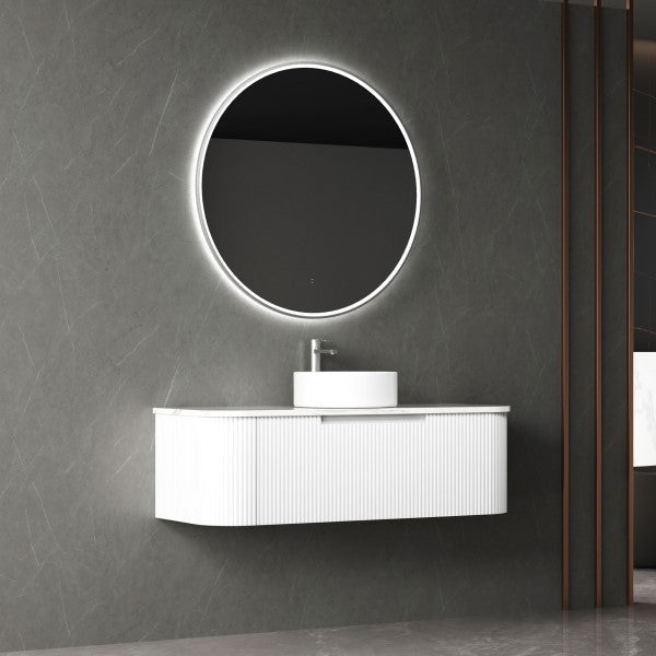 Aulic Petra 1200mm Vanity Unit with Flat Stone Top (add basin)