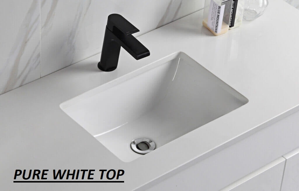 Aulic Leona Wall Hung 600mm Vanity Unit, Stone Top with Undermount Basin