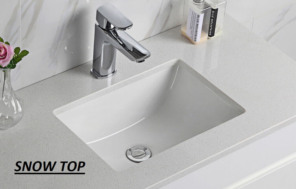 Aulic Leona Wall Hung 600mm Vanity Unit, Stone Top with Undermount Basin