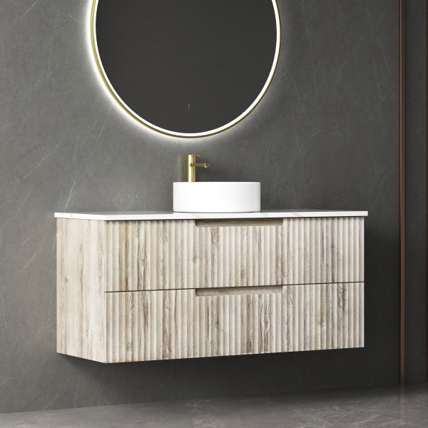 Aulic Tuscana 1200mm Vanity Unit with Flat Stone Top (add basin)