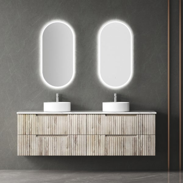 Aulic Tuscana 1800mm Vanity Unit with Flat Stone Top (add basins)