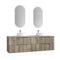 Aulic Tuscana 1800mm Vanity Unit with Flat Stone Top (add basins)