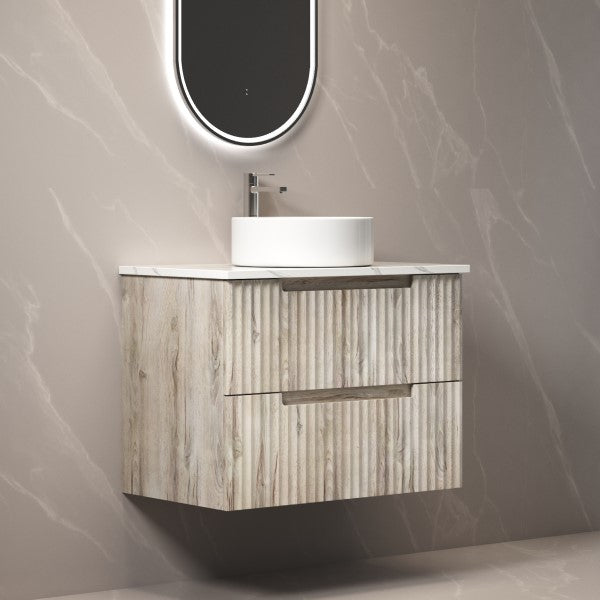 Aulic Tuscana 750mm Vanity Unit with Flat Stone Top (add basin)