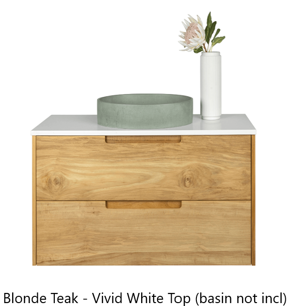 FABF Avila Solid Timber Vanity 750mm - Teak / Messmate / Vic Ash / Blonde Teak