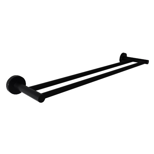 Mait K2 Double Towel Rail - 600mm, Matte Black