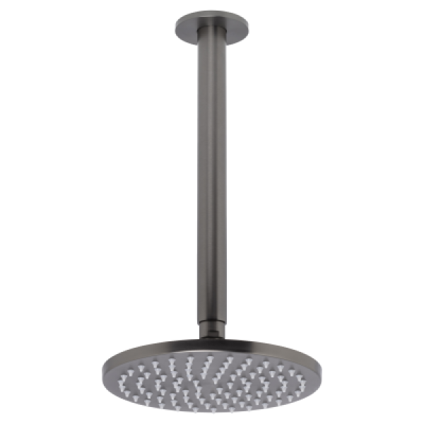 Johnson Suisse Venezia Overhead Rain Shower with 300mm Ceiling Arm - Gunmetal