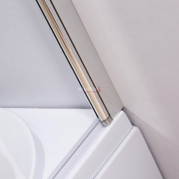 Bella Vista Fully Frameless, Double Swinging Bath Screen - 1000mm