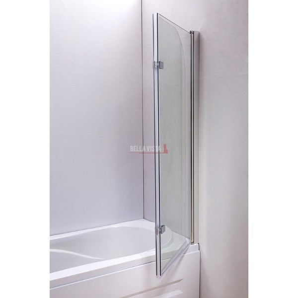 Bella Vista Fully Frameless, Double Swinging Bath Screen - 1000mm