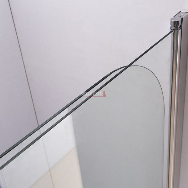 Bella Vista Fully Frameless, Double Swinging Bath Screen - 1000mm