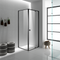 Bella Vista Semi-Frameless Shower Screen, Matte Black (Various sizes)