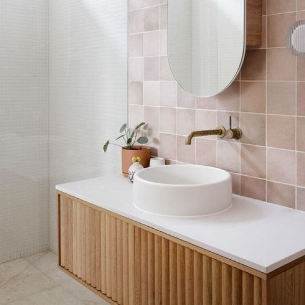 Nood Co Bowl Round Concrete Basin - Ivory