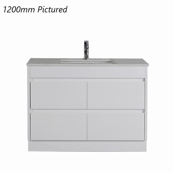 Aulic Leona Floorstanding 1200mm Vanity Unit, Ceramic Top