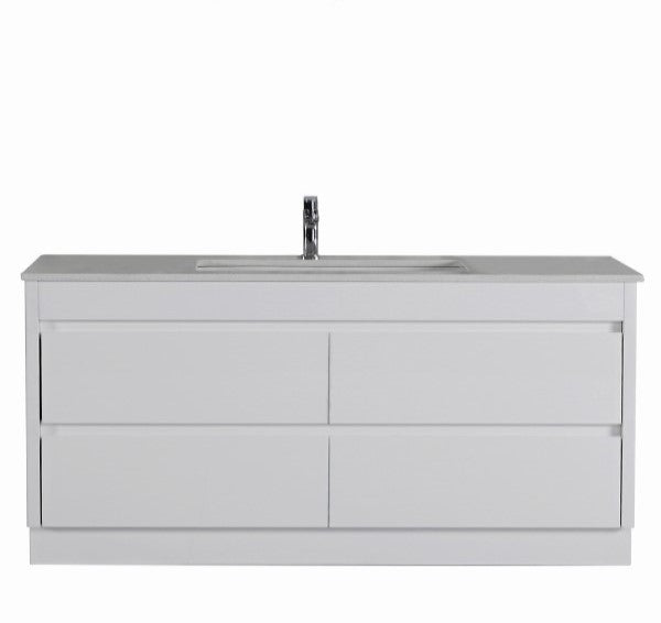 Aulic Leona Floorstanding 1500mm Vanity, Stone Top with Undermount Basin/s