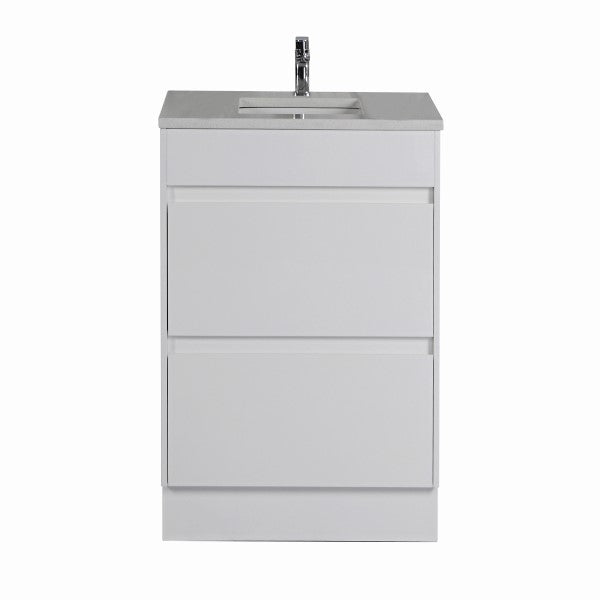 Leona Floorstanding 600mm Vanity, Stone Top with Undermount Basin