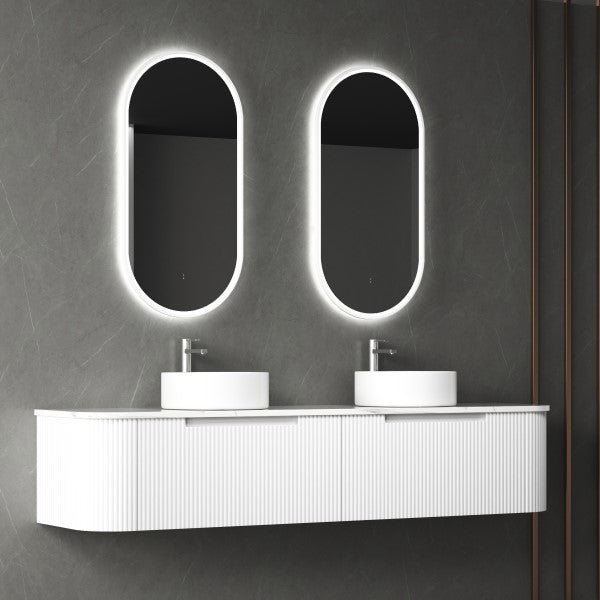 Aulic Petra 1800mm Vanity Unit with Flat Stone Top (add basins)