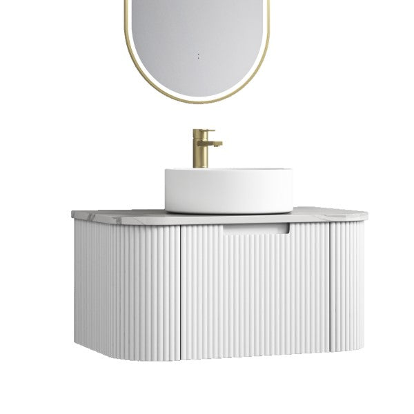 Aulic Petra 750mm Vanity Unit with Flat Stone Top (add basin)