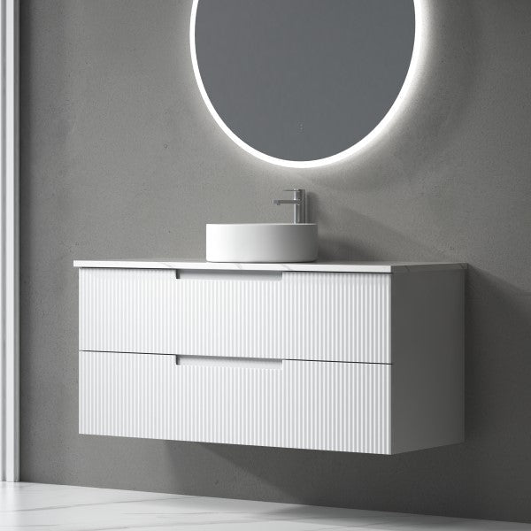 Aulic Verona 1200mm Vanity Unit with Flat Stone Top (add basin)